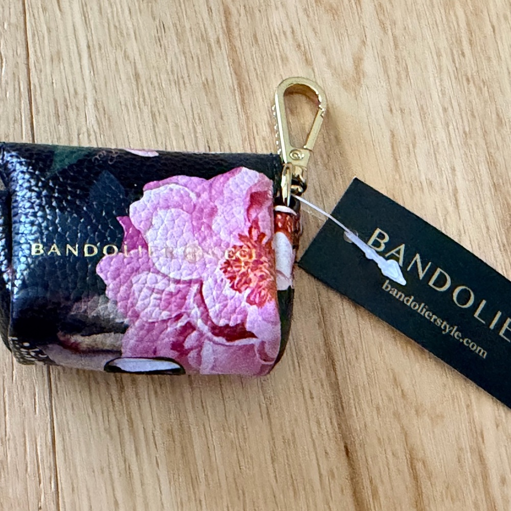 Bandolier AirPods Pro/Pro 2 Pouch in Ceci Rae Black Floral/Gold - Picture 3 of 7